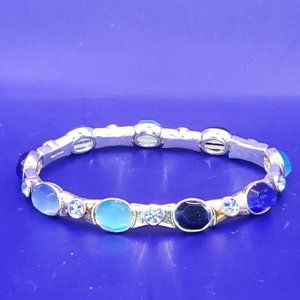 Silver Toned Stretch Bracelet
